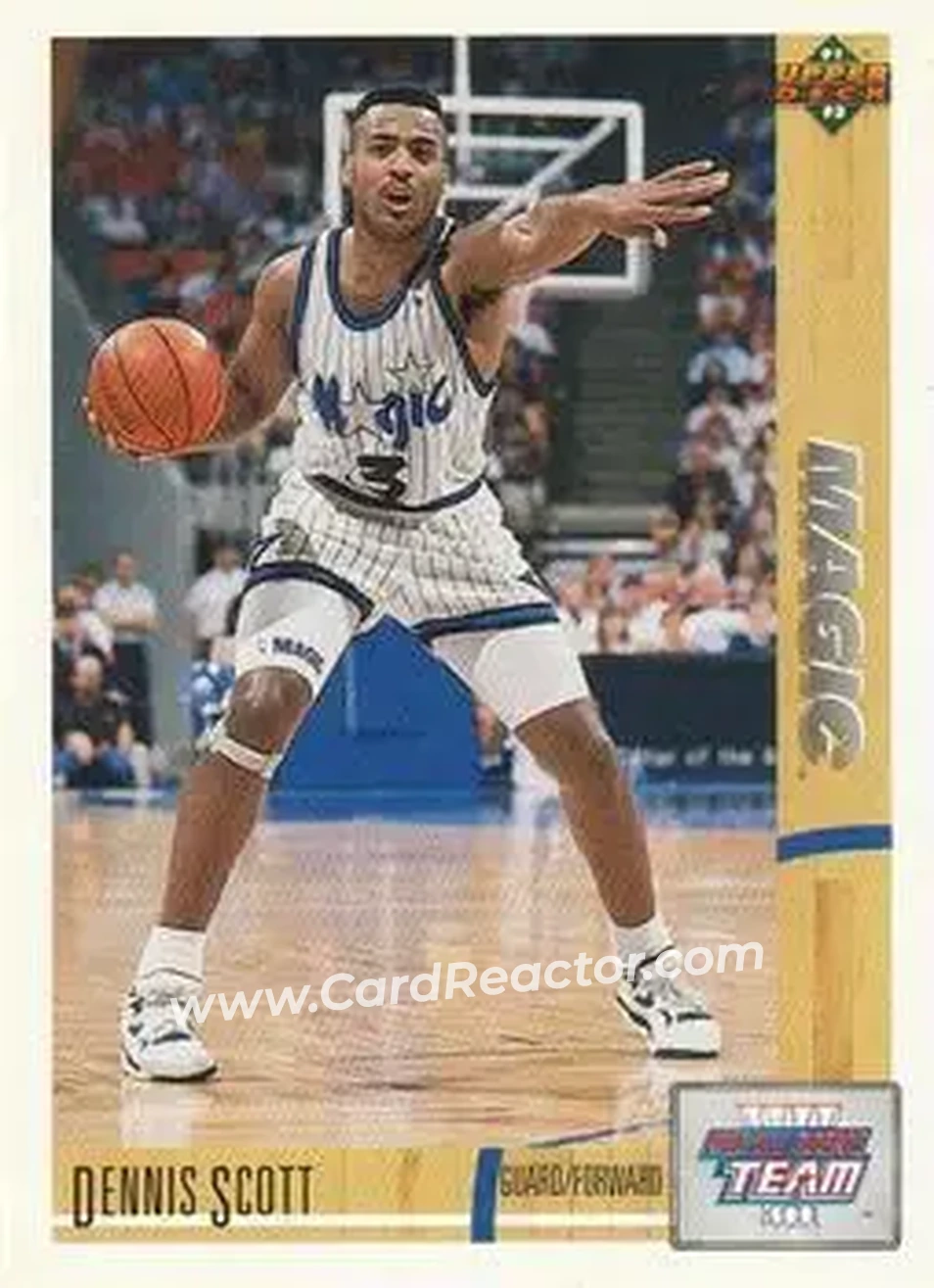 1991-92 Upper Deck #38 - Dennis Scott - Orlando Magic - Front 1991-92 Upper Deck #38 - Dennis Scott - Orlando Magic - Front