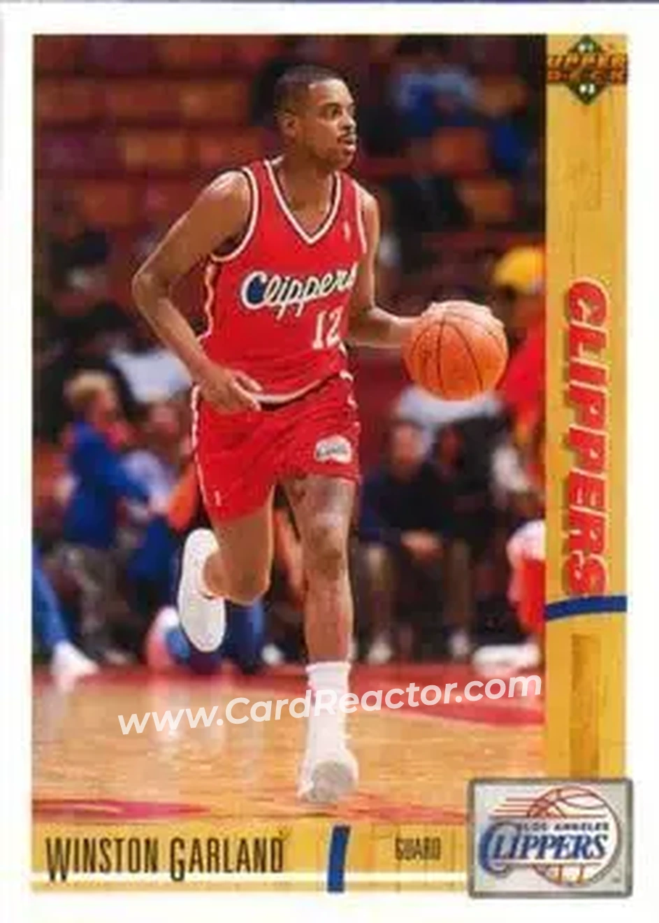 1991-92 Upper Deck #40 - Winston Garland - Los Angeles Clippers - Front