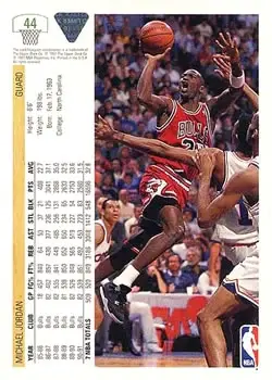 1991-92 Upper Deck #1991 - Michael Jordan - Chicago Bulls - Back