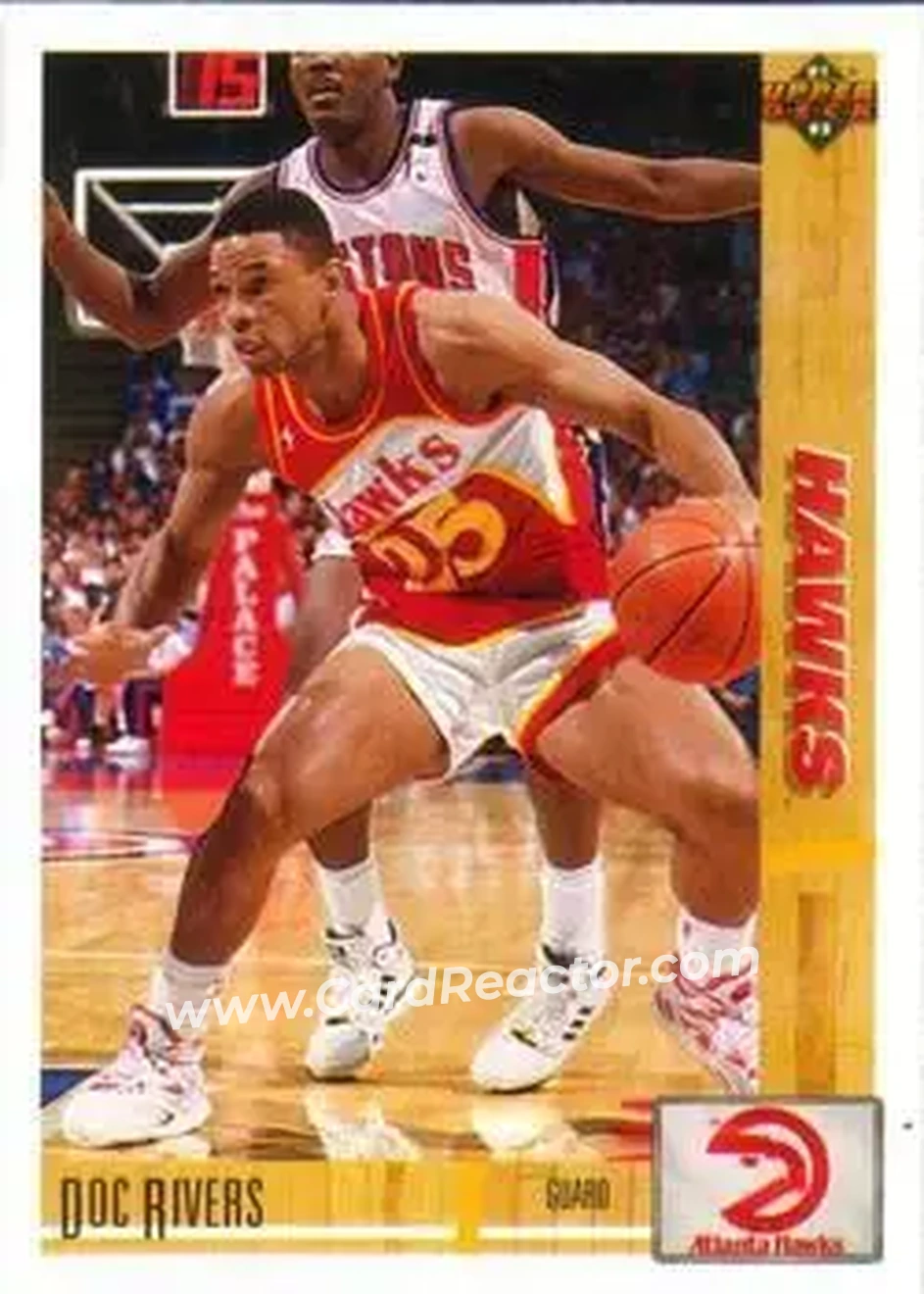 1991-92 Upper Deck #46 - Doc Rivers - Atlanta Hawks - Front 1991-92 Upper Deck #46 - Doc Rivers - Atlanta Hawks - Front