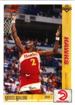 1991-92 Upper Deck #1991 - Moses Malone - Atlanta Hawks