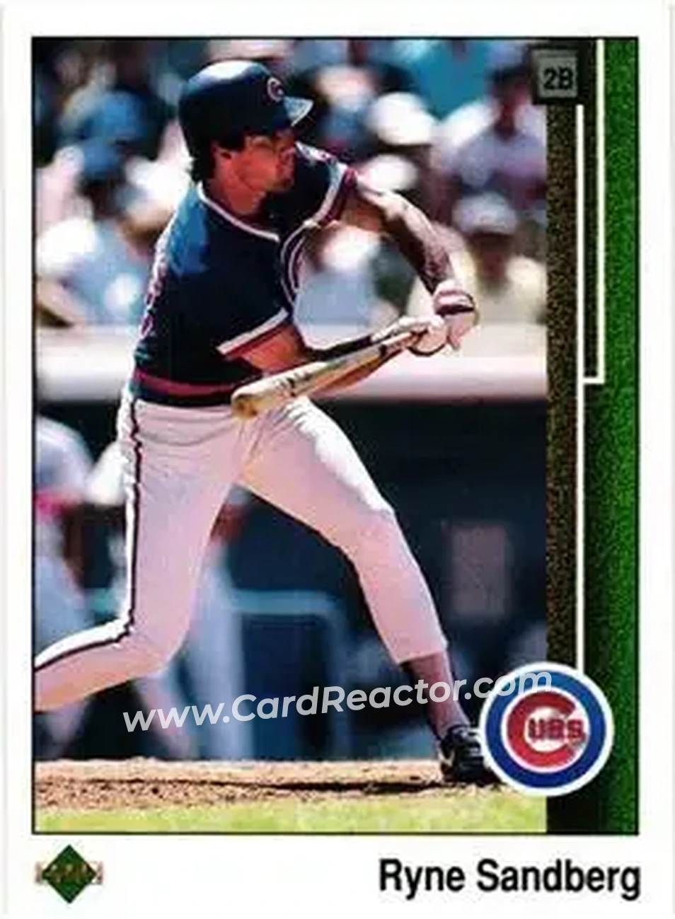 1989 Upper Deck #120 - Ryne Sandberg - Chicago Cubs - Front 1989 Upper Deck #120 - Ryne Sandberg - Chicago Cubs - Front