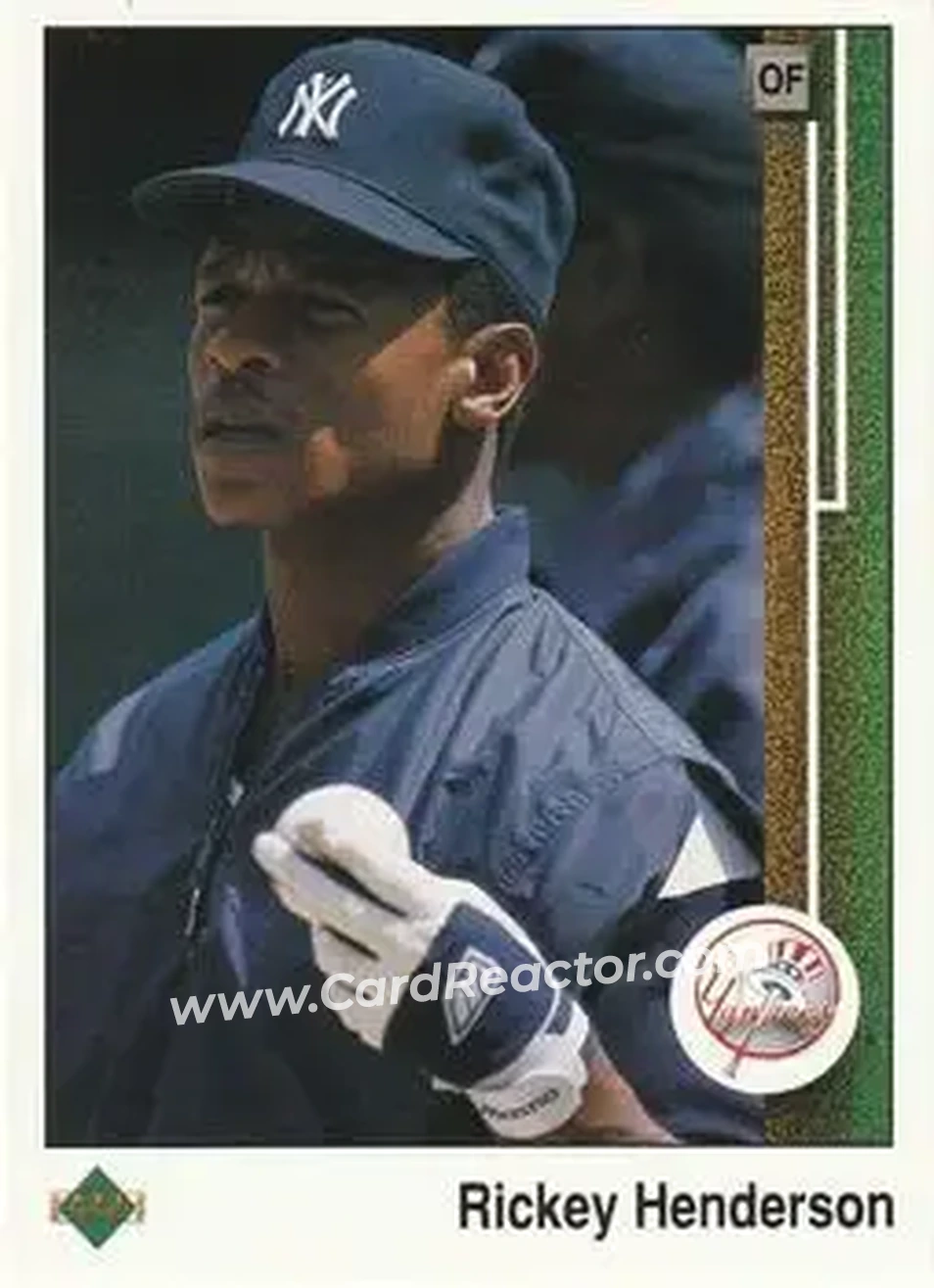 1989 Upper Deck #210 - Rickey Henderson - New York Yankees - Front 1989 Upper Deck #210 - Rickey Henderson - New York Yankees - Front