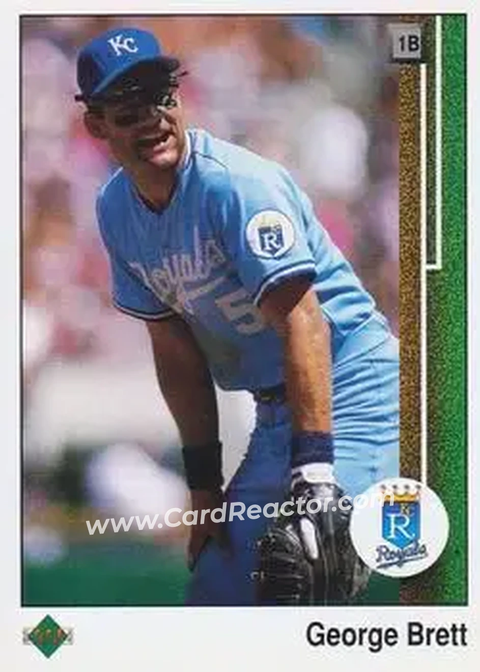 1989 Upper Deck #215 - George Brett - Kansas City Royals - Front