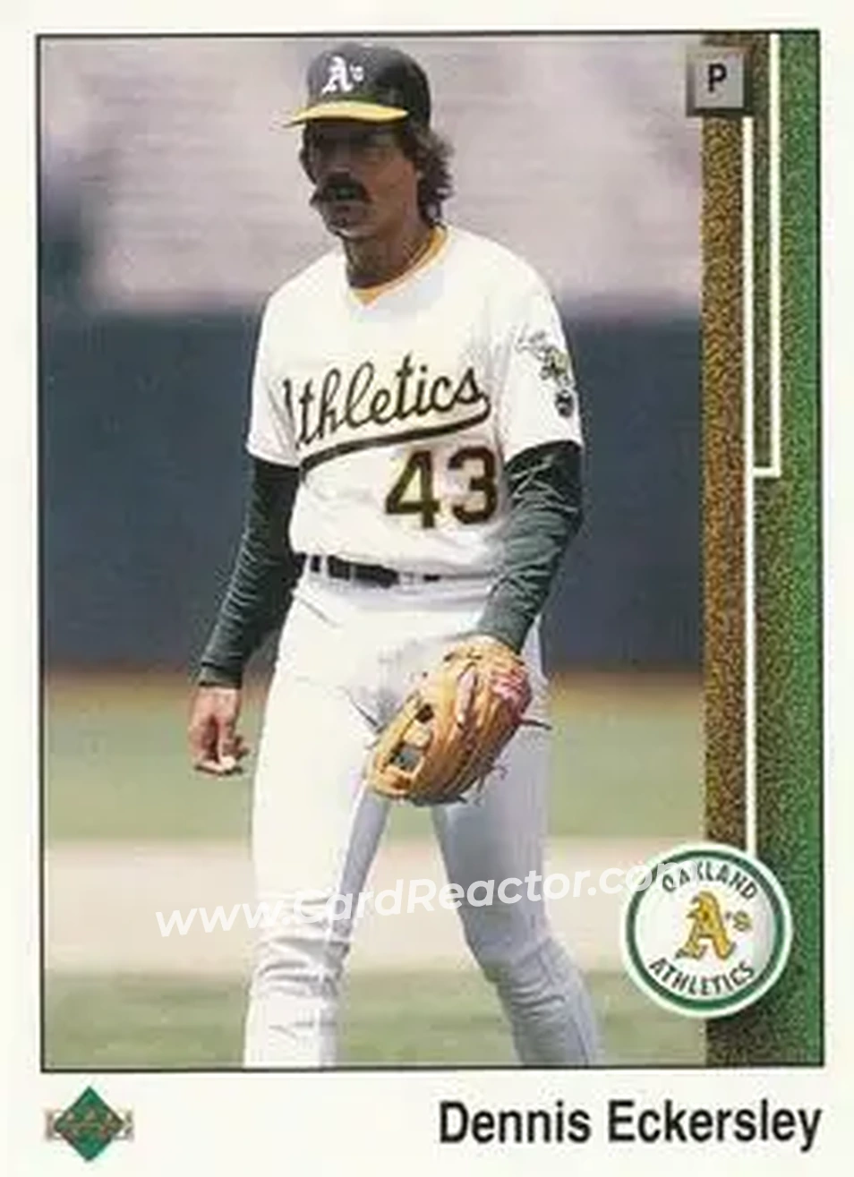 1989 Upper Deck #289 - Dennis Eckersley - Oakland Athletics - Front 1989 Upper Deck #289 - Dennis Eckersley - Oakland Athletics - Front