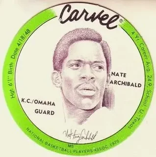 1975 Carvel Discs #NNO - Nate Archibald - Kansas City-Omaha Kings