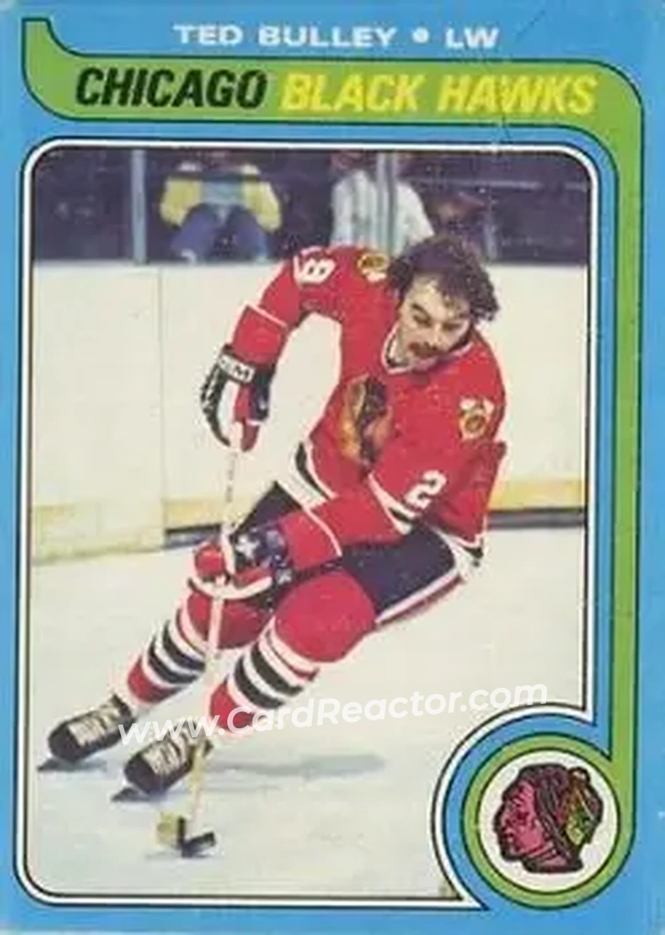 1979-80 O-Pee-Chee #128 - Ted Bulley - Chicago Blackhawks - Front