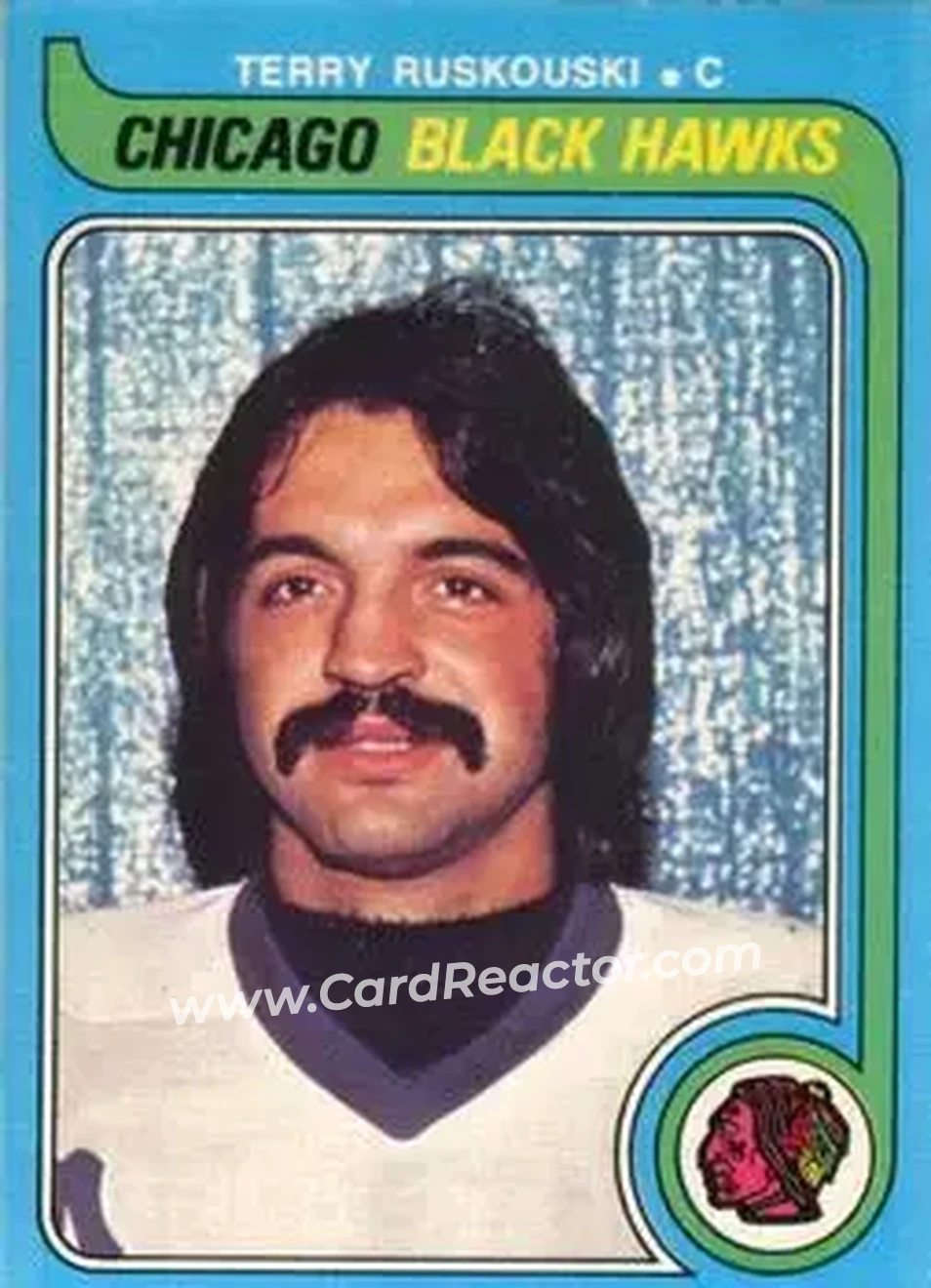 1979-80 O-Pee-Chee #141 - Terry Ruskowski - Chicago Blackhawks - Front 1979-80 O-Pee-Chee #141 - Terry Ruskowski - Chicago Blackhawks - Front