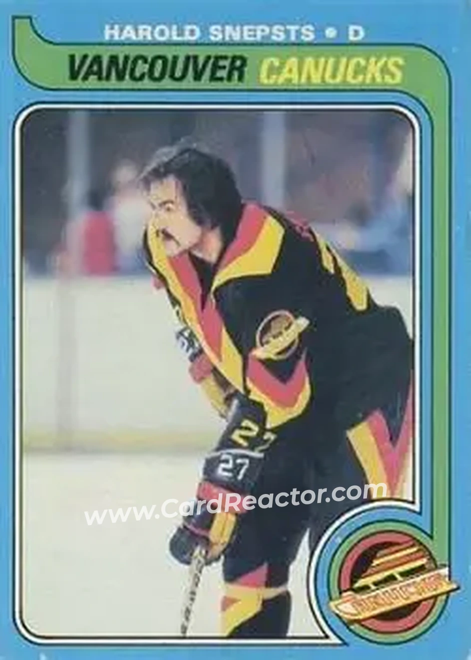 1979-80 O-Pee-Chee #186 - Harold Snepsts - Vancouver Canucks - Front