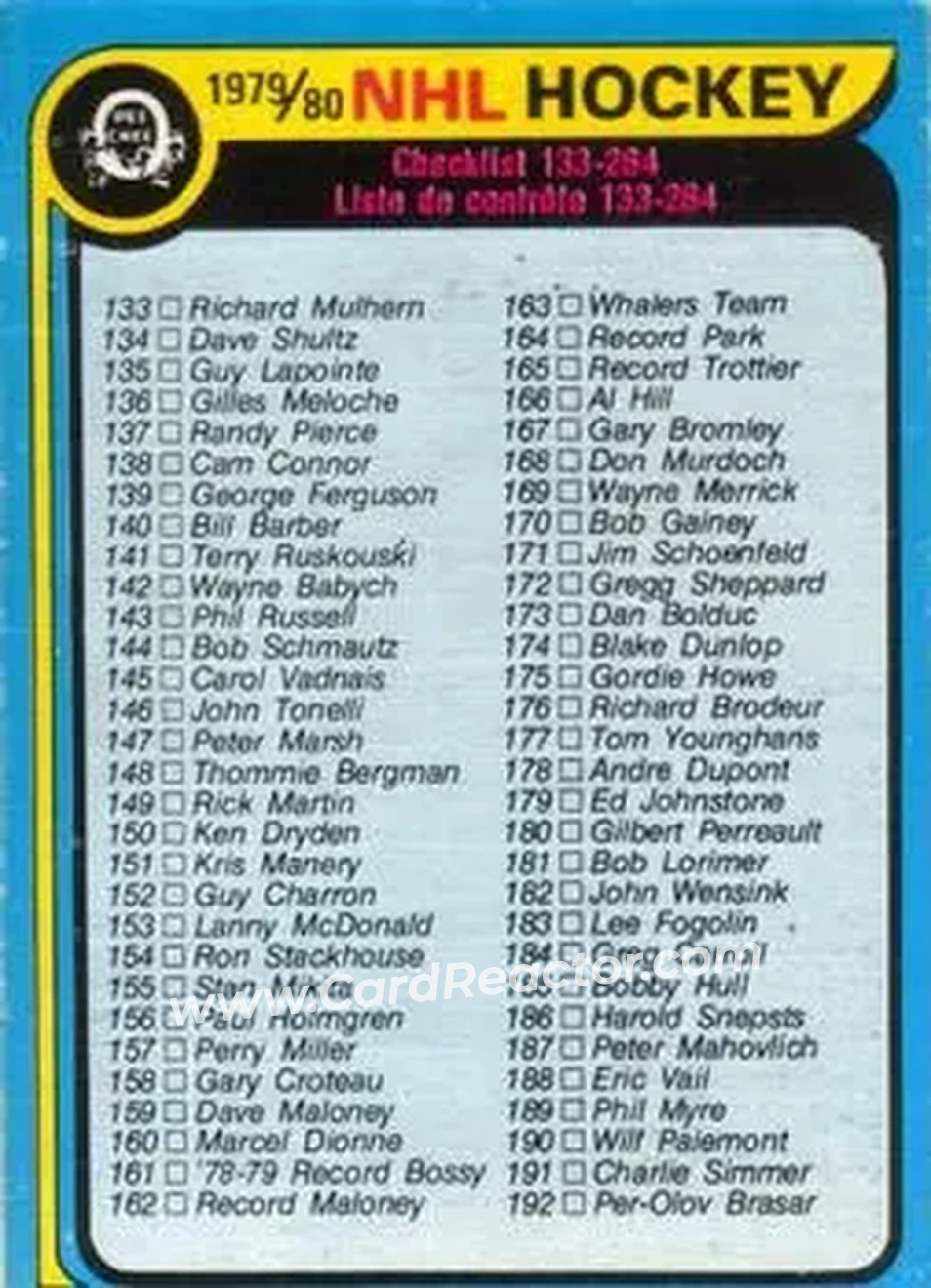 1979-80 O-Pee-Chee #237 - Card #237 - Front