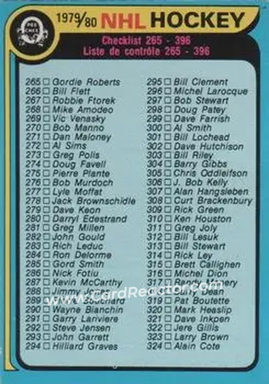 1979-80 O-Pee-Chee #346 - Card #346 - Front