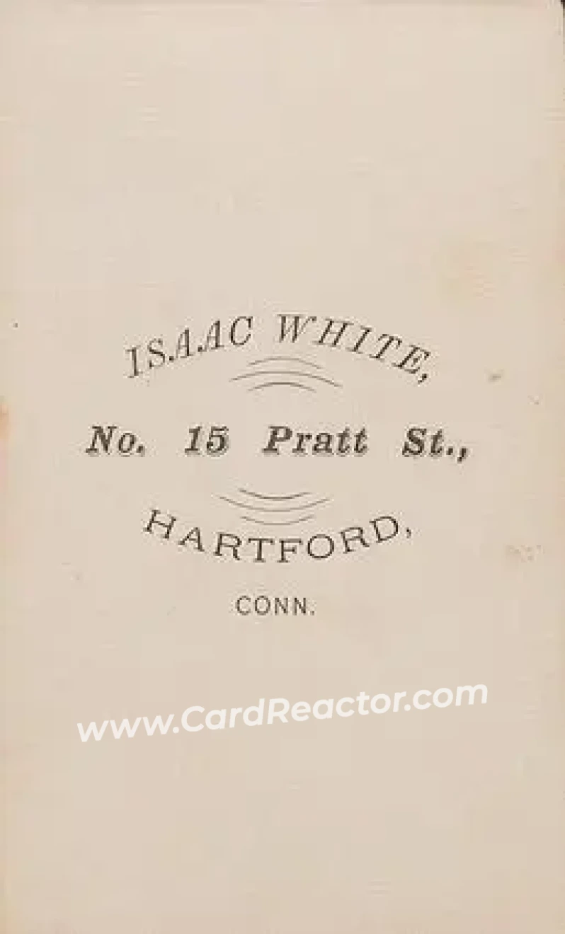 1876 Isaac White Studio #NNO - 1876 Isaac White Studio NNO Hartford Dark Blues - Hartford Dark Blues - Back