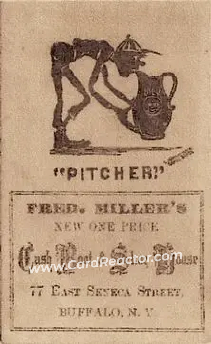1880 C. C. Penfold's Comical Cards Series Baseball Comics (H804-40) #NNO - Card NNO - Front 1880 C. C. Penfold's Comical Cards Series Baseball Comics (H804-40) #NNO - Card NNO - Front