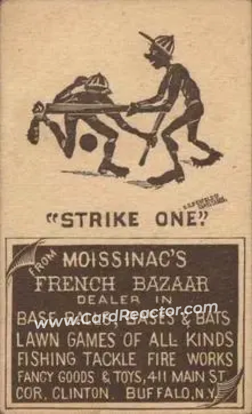 1880 C. C. Penfold's Comical Cards Series Baseball Comics (H804-40) #NNO - Card NNO - Front 1880 C. C. Penfold's Comical Cards Series Baseball Comics (H804-40) #NNO - Card NNO - Front