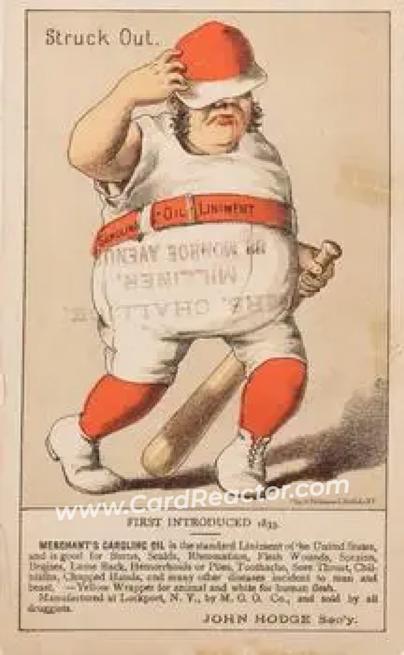 1880 Merchant's Gargling Oil Baseball Comics (H804-7) #NNO - Card #NNO - Front