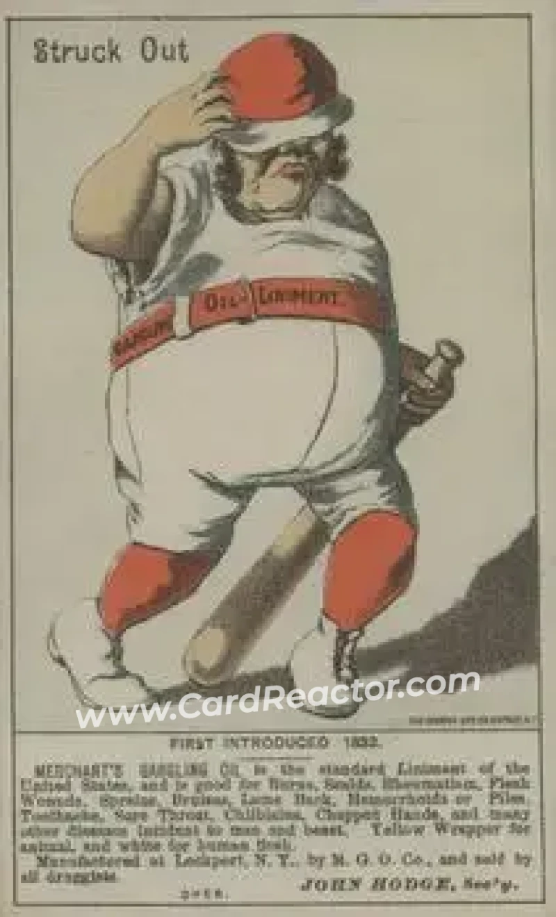 1880 Merchant's Gargling Oil Baseball Comics (H804-7) #NNO - Card #NNO - Front