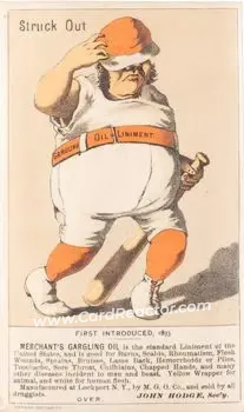 1880 Merchant's Gargling Oil Baseball Comics (H804-7) #NNO - Card #NNO - Front