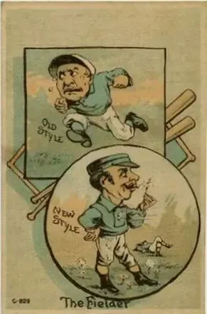1880 Old Style New Style Baseball Comics (H804-13) #NNO Fielder