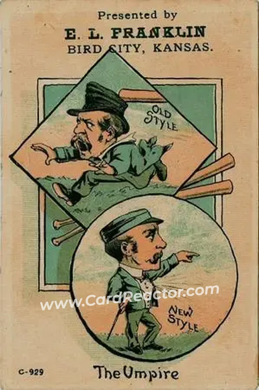 1880 Old Style New Style Baseball Comics (H804-13) #NNO - Umpire - Front