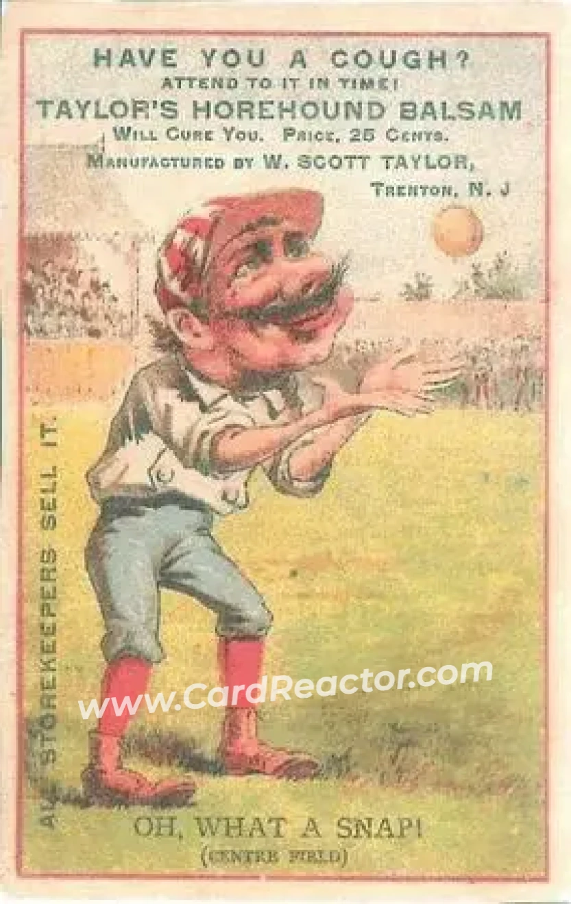 1880 Red Border Baseball Comics (804-15B) #NNO - Oh, What A Snap! (Centre Field) - Front