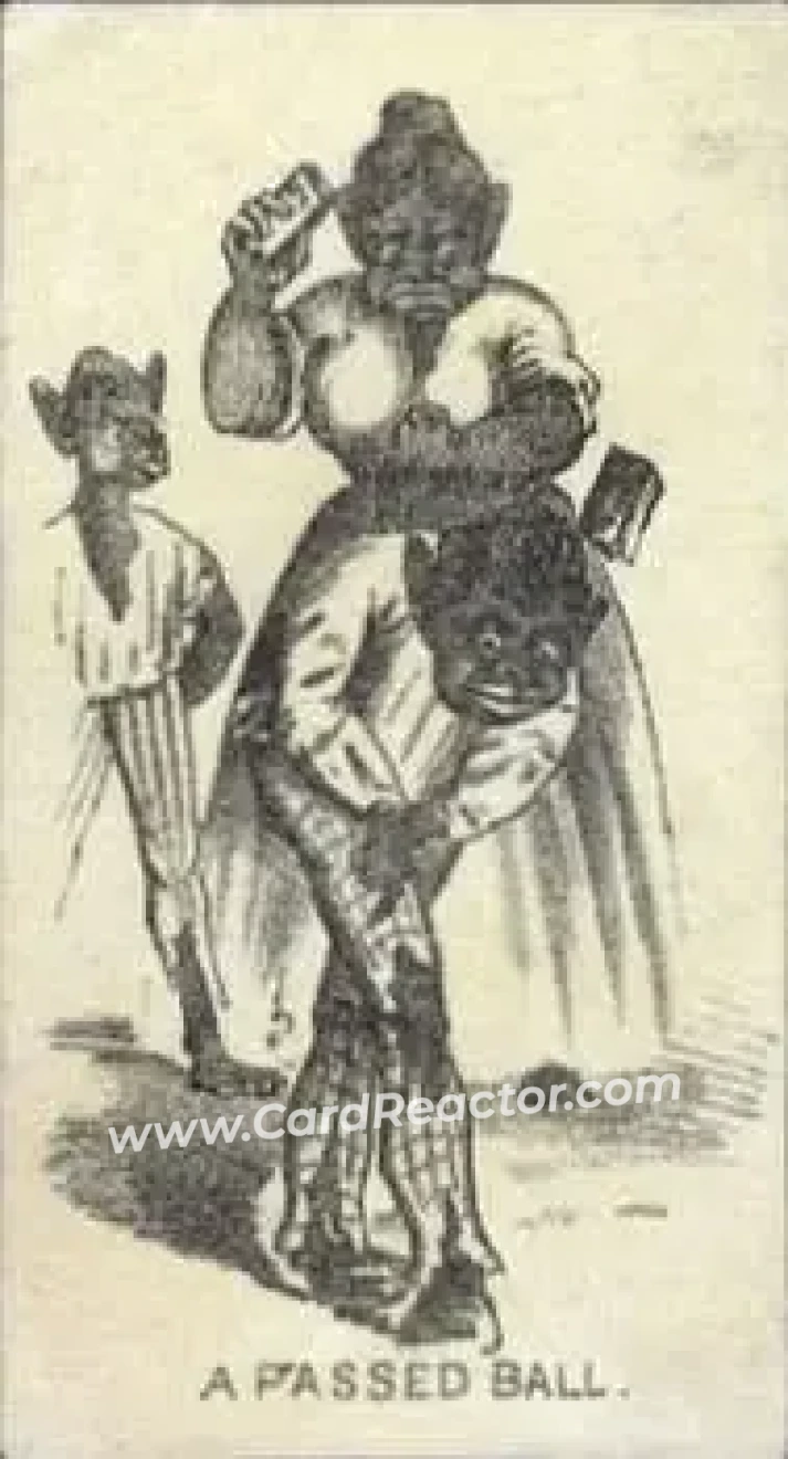 1880 Small Card Series Baseball Comics (H804-31) #NNO - Ball. - Front 1880 Small Card Series Baseball Comics (H804-31) #NNO - Ball. - Front