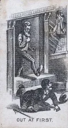 1880 Small Card Series Baseball Comics (H804-31) #NNO First.