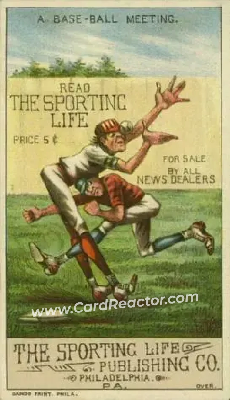 1880 Sporting Life Baseball Comics (H804-8A) #NNO - Card #NNO - Front 1880 Sporting Life Baseball Comics (H804-8A) #NNO - Card #NNO - Front