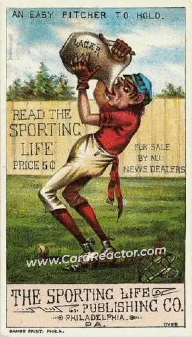1880 Sporting Life Baseball Comics (H804-8A) #NNO - Card #NNO - Front 1880 Sporting Life Baseball Comics (H804-8A) #NNO - Card #NNO - Front