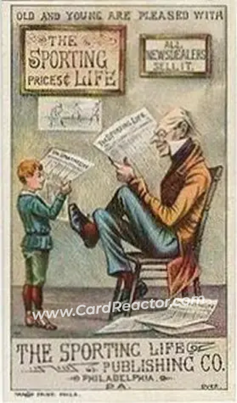 1880 Sporting Life Baseball Comics (H804-8A) #NNO - Card #NNO - Front 1880 Sporting Life Baseball Comics (H804-8A) #NNO - Card #NNO - Front