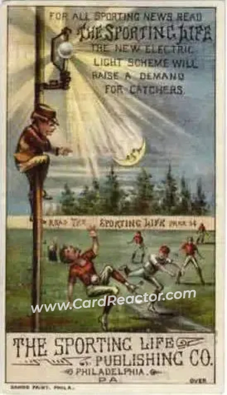 1880 Sporting Life Baseball Comics (H804-8A) #NNO - Card #NNO - Front 1880 Sporting Life Baseball Comics (H804-8A) #NNO - Card #NNO - Front