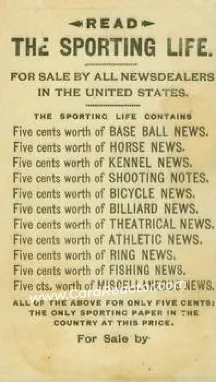 1880 Sporting Life Baseball Comics (H804-8B) #NNO - Judgment - Back