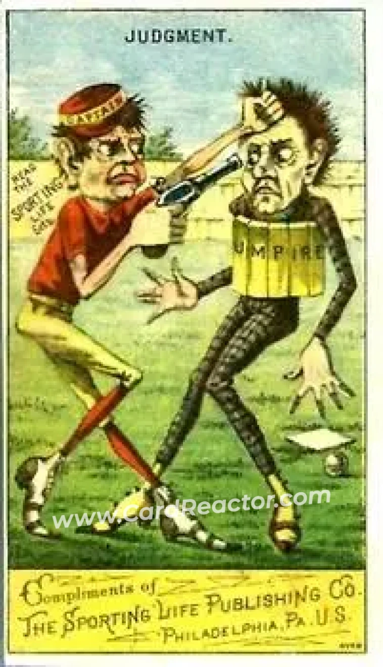 1880 Sporting Life Baseball Comics (H804-8B) #NNO - Judgment - Front