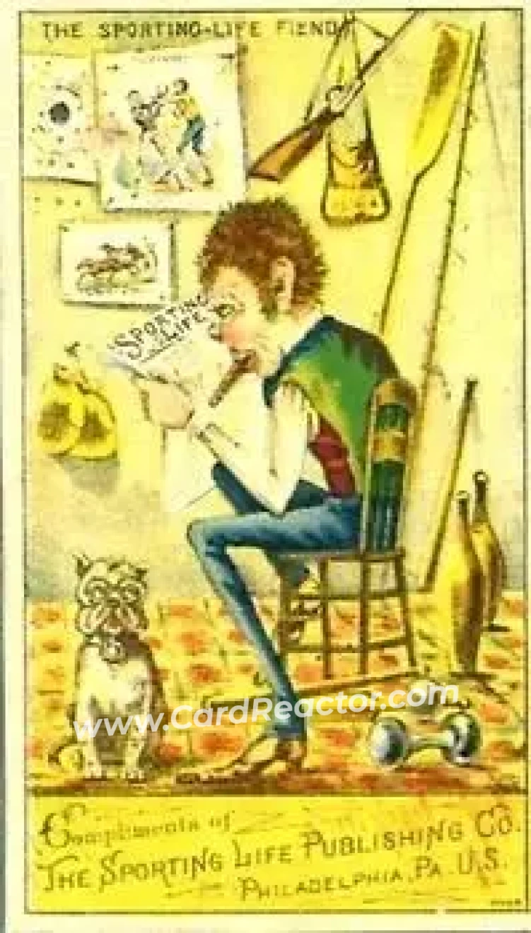 1880 Sporting Life Baseball Comics (H804-8B) #NNO - Fiend - Front 1880 Sporting Life Baseball Comics (H804-8B) #NNO - Fiend - Front