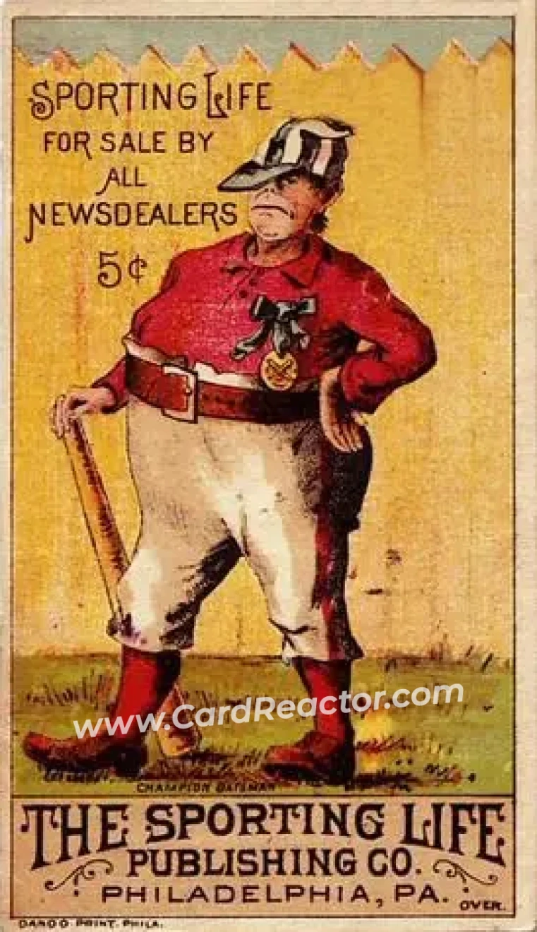1880 Sporting Life Baseball Comics (H804-8C) #NNO - Card #NNO - Front 1880 Sporting Life Baseball Comics (H804-8C) #NNO - Card #NNO - Front