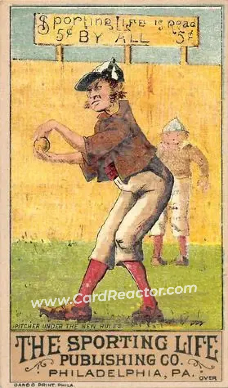 1880 Sporting Life Baseball Comics (H804-8C) #NNO - Card #NNO - Front 1880 Sporting Life Baseball Comics (H804-8C) #NNO - Card #NNO - Front