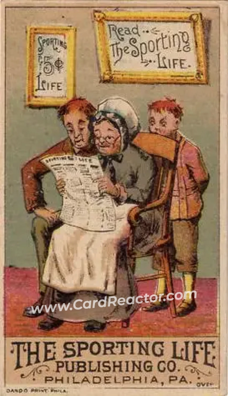 1880 Sporting Life Baseball Comics (H804-8C) #NNO - Card #NNO - Front