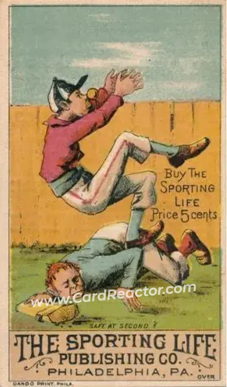 1880 Sporting Life Baseball Comics (H804-8C) #NNO - Card #NNO - Front 1880 Sporting Life Baseball Comics (H804-8C) #NNO - Card #NNO - Front