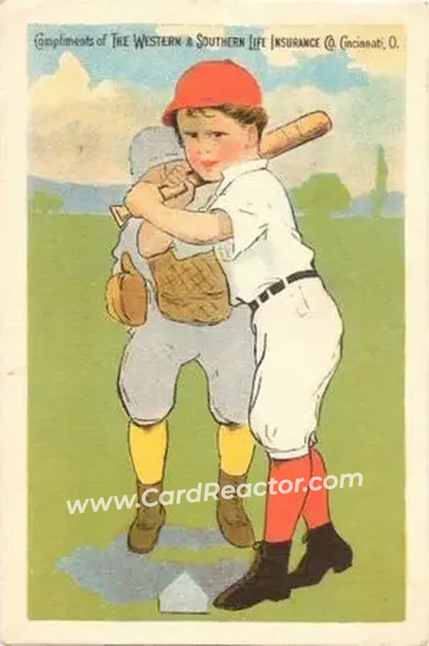 1880 Western and Southern Life Insurance Baseball Comics (H804-20) #NNO - Batting - Front