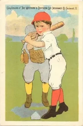 1880 Western and Southern Life Insurance Baseball Comics (H804-20) #NNO Batting