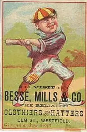 1880 Young Boy Baseball Comics (H804-12) feature card