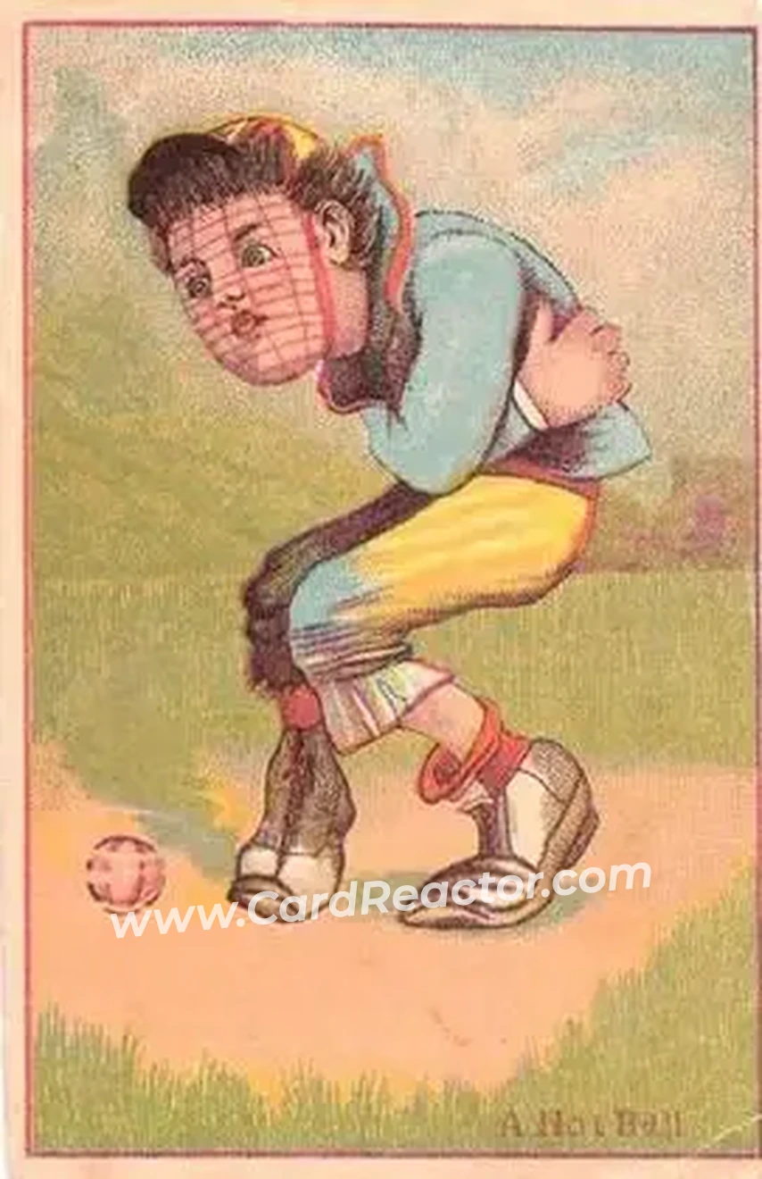 1880 Young Boy Baseball Comics (H804-12) #NNO - Card #NNO - Front 1880 Young Boy Baseball Comics (H804-12) #NNO - Card #NNO - Front