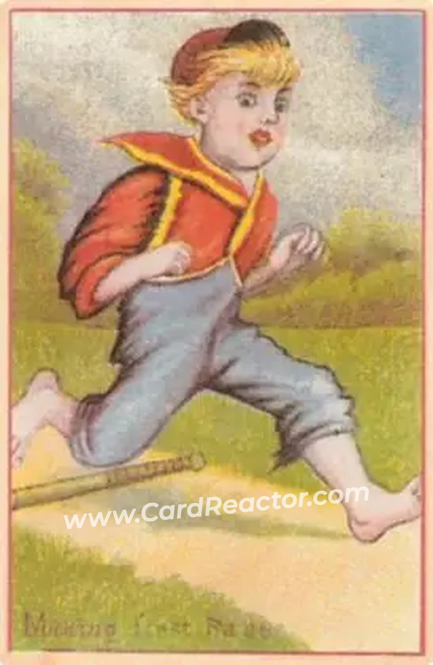 1880 Young Boy Baseball Comics (H804-12) #NNO - Card #NNO - Front 1880 Young Boy Baseball Comics (H804-12) #NNO - Card #NNO - Front
