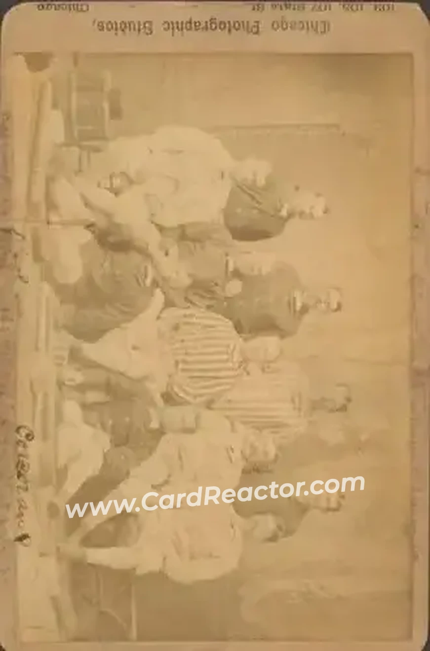 1882 Chicago Photographic Studios Cabinets #NNO - Card #NNO - Chicago White Stockings - Front