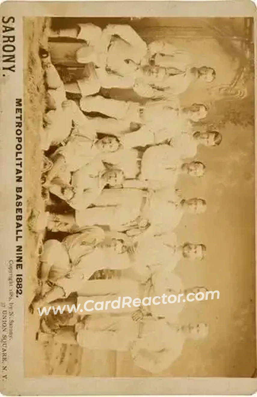 1882 Sarony Studio Cabinet #NNO - Card #NNO - New York Metropolitans - Front