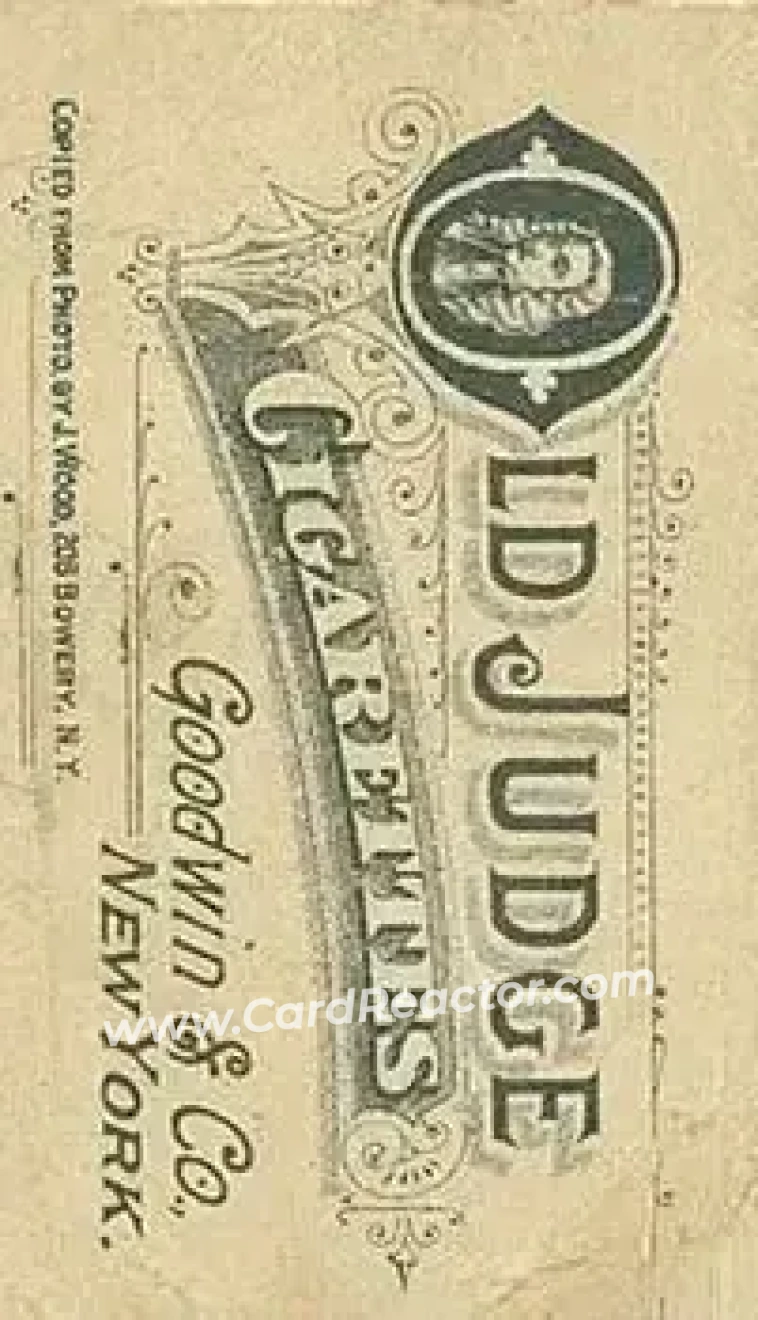 1886 Old Judge (N167) #NNO - Roger Connor - New York Giants - Back