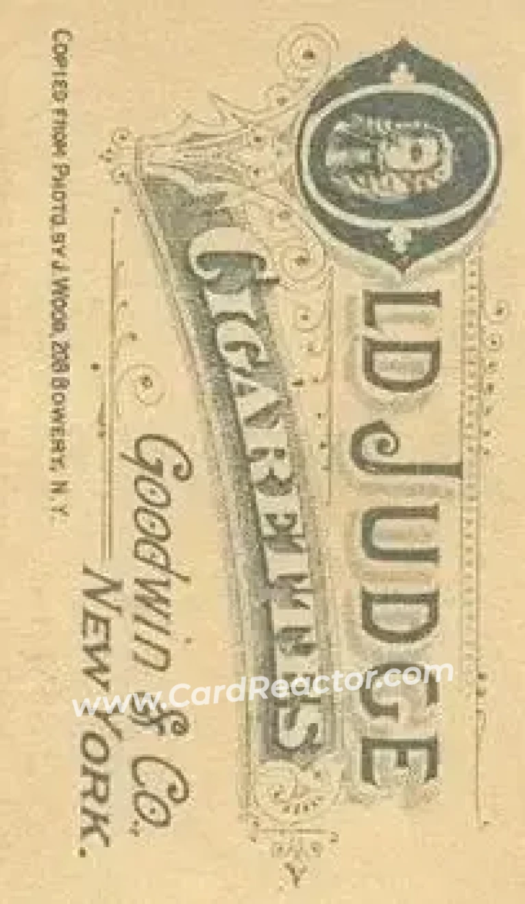 1886 Old Judge (N167) #NNO - Larry Corcoran - New York Giants - Back