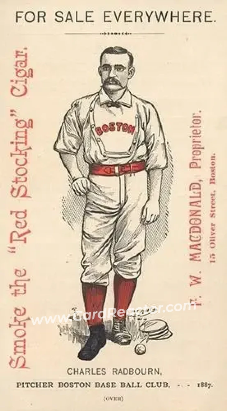 1886-87 Red Stocking Cigar #NNO - Old Hoss Radbourne - Boston Beaneaters - Front