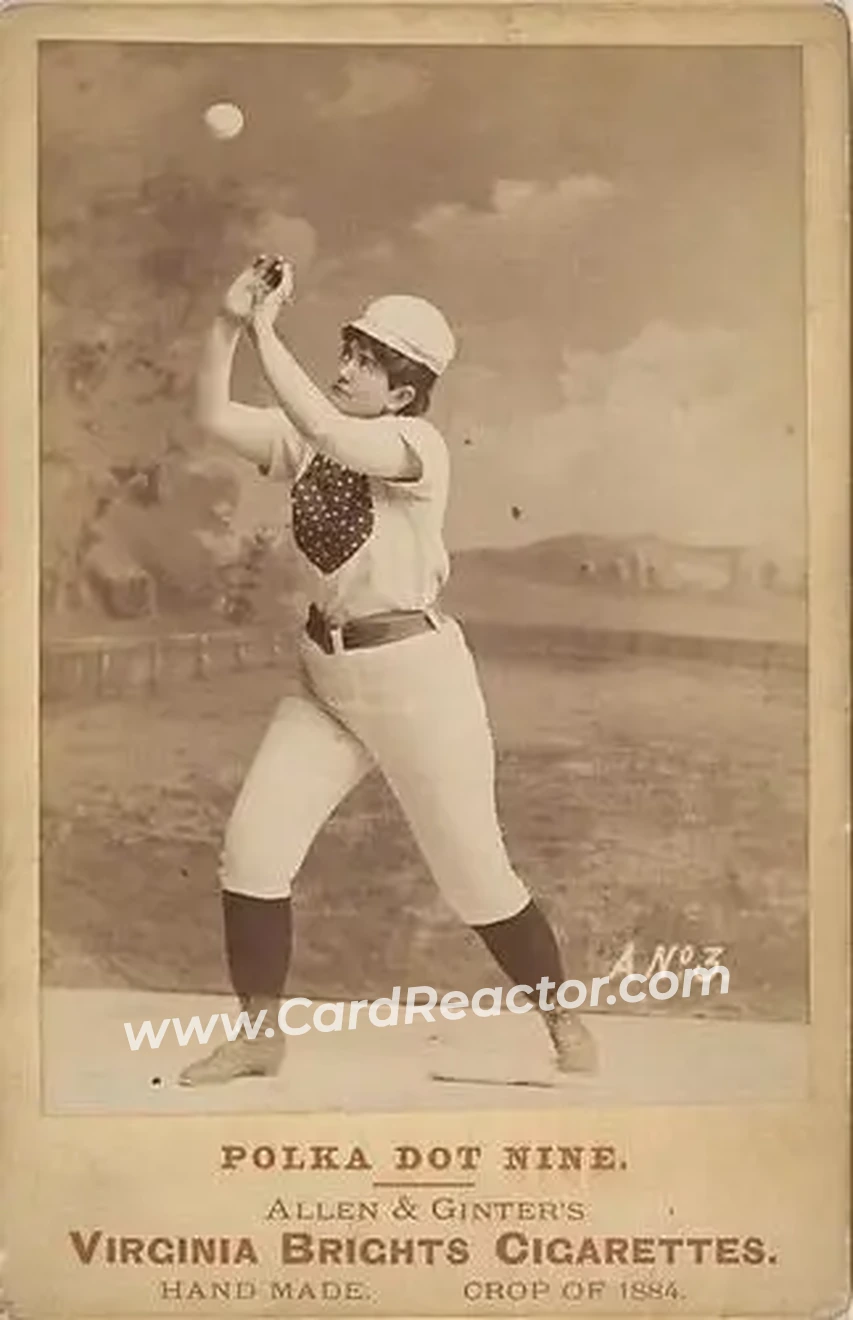 1886 Virginia Brights Polka Dot Nine Cabinets (H807-2) #3 - Card #3 - Front 1886 Virginia Brights Polka Dot Nine Cabinets (H807-2) #3 - Card #3 - Front