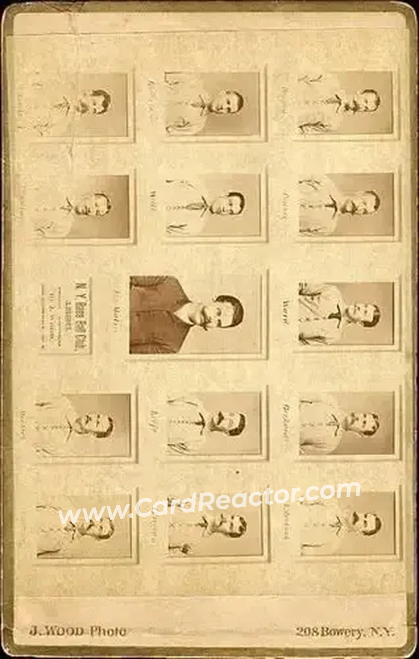 1886 J. Wood Studio New York Giants Cabinets #NNO - Card #NNO - New York Giants - Front