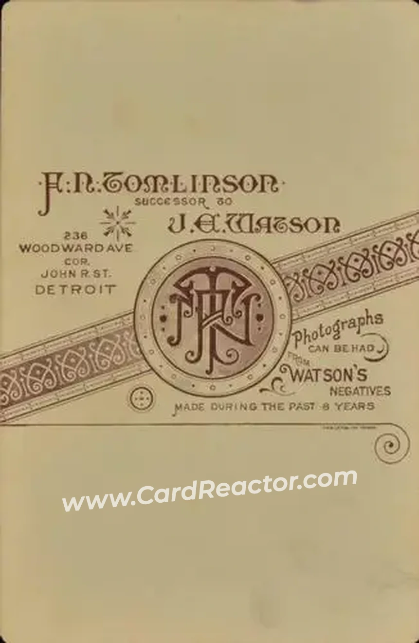 1886 Tomlinson Cabinets #NNO - Ned Hanlon - Detroit Wolverines - Back